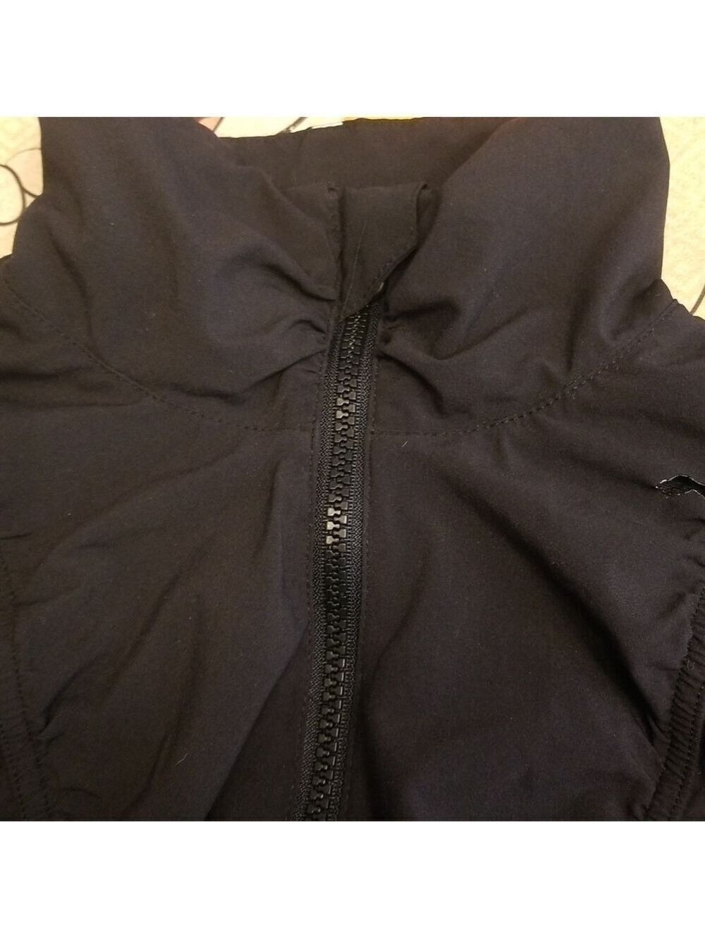 fila track jacket gray black womens size S ruched zip up front thumb holes - Picture 9 of 12